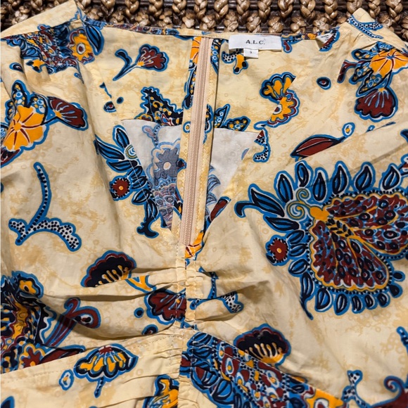 A.L.C. Rylan Cotton Poplin Crop Top Blouse Puff Sleeve - Picture 7 of 12